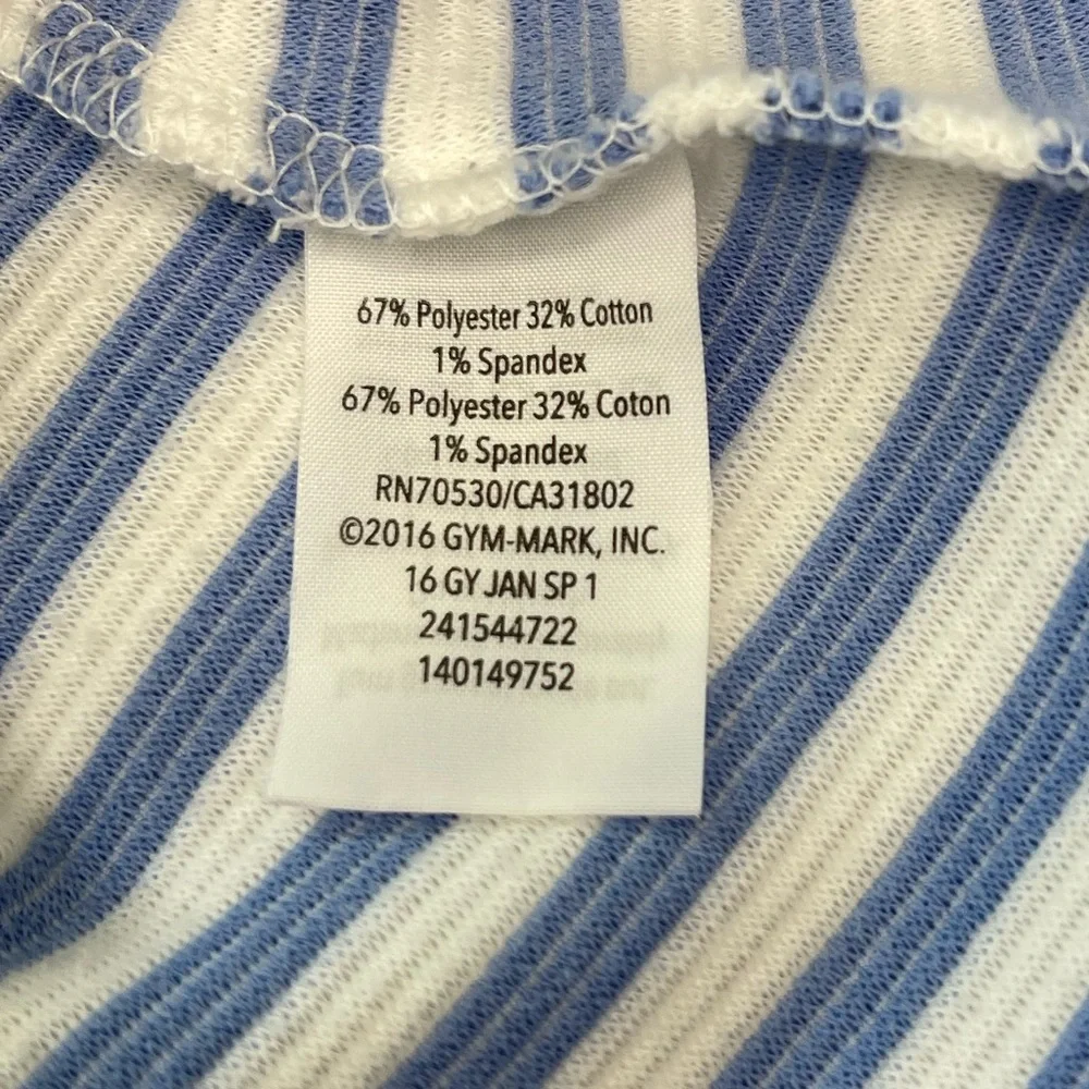 Gymboree Circle Skirt Pleated Ribbed Periwinkle & White Striped Girls Size 8